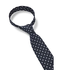 Jacquard-pattern tie in a silk blend