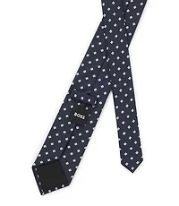 Jacquard-pattern tie in a silk blend