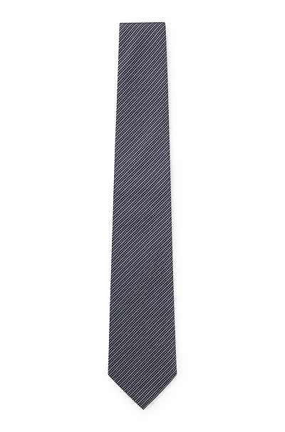 Diagonal-stripe tie in Italian-made silk jacquard