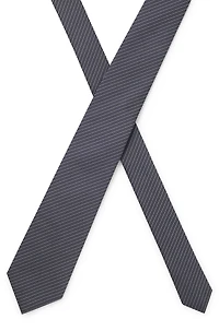 Diagonal-stripe tie in Italian-made silk jacquard