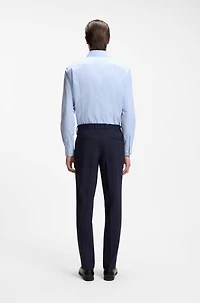 Checked slim-fit shirt performance-stretch fabric
