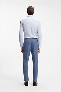Striped slim-fit shirt performance-stretch fabric