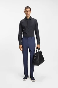 Printed slim-fit shirt performance-stretch jersey