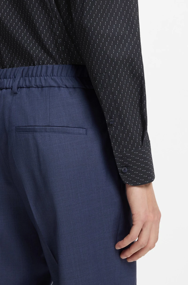Printed slim-fit shirt performance-stretch jersey