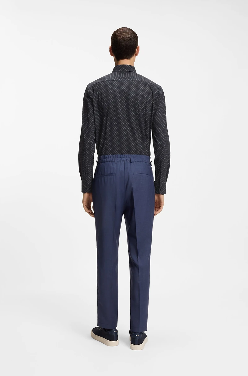 Printed slim-fit shirt performance-stretch jersey