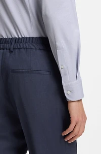 Slim-fit shirt Italian performance-stretch jersey