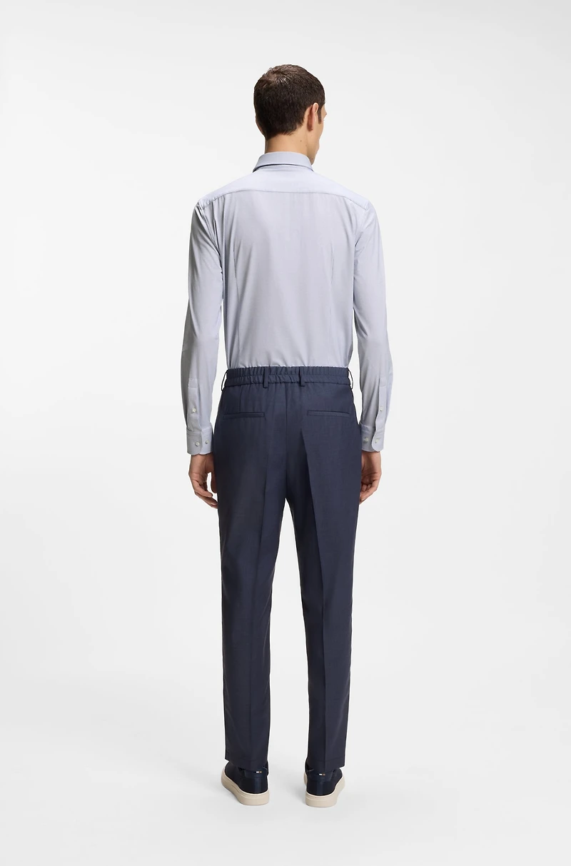 Slim-fit shirt Italian performance-stretch jersey