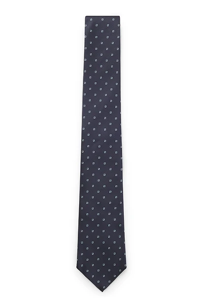 Jacquard-pattern tie in silk