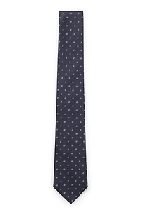 Jacquard-pattern tie in silk