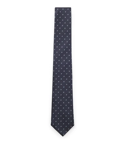 Jacquard-pattern tie in silk
