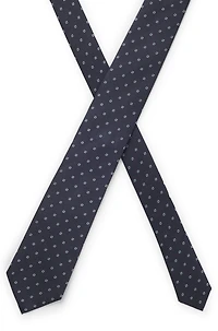 Jacquard-pattern tie in silk