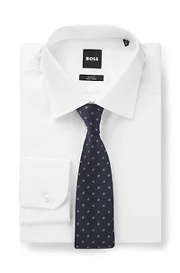Jacquard-pattern tie in silk