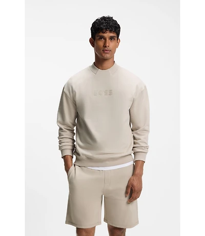 Cotton-terry sweatshirt with logo detail