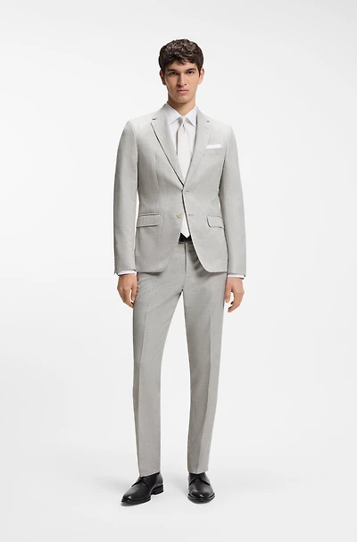 Two-piece slim-fit suit cotton and virgin wool