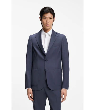 Slim-fit jacket washable virgin wool