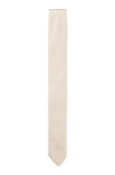 Jacquard-pattern tie in a silk blend
