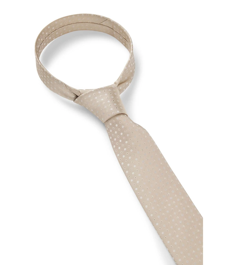 Jacquard-pattern tie in a silk blend