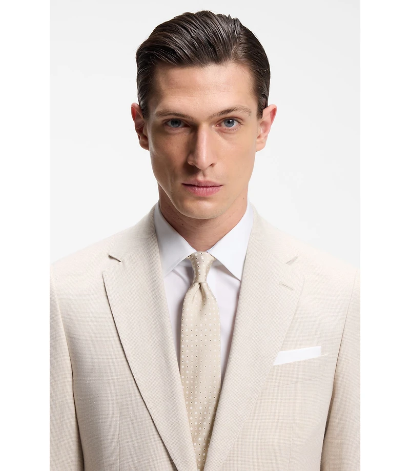 Jacquard-pattern tie in a silk blend
