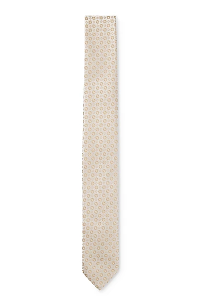 Silk-blend tie with jacquard pattern