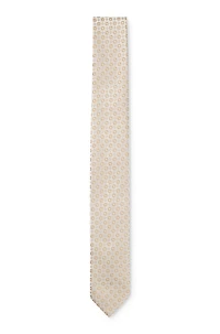 Silk-blend tie with jacquard pattern