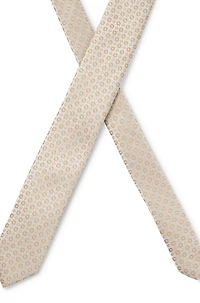 Silk-blend tie with jacquard pattern
