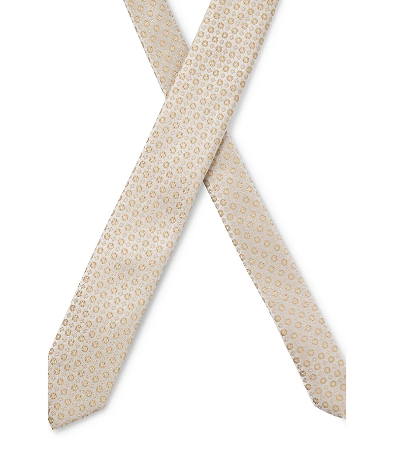 Silk-blend tie with jacquard pattern