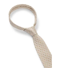 Silk-blend tie with jacquard pattern