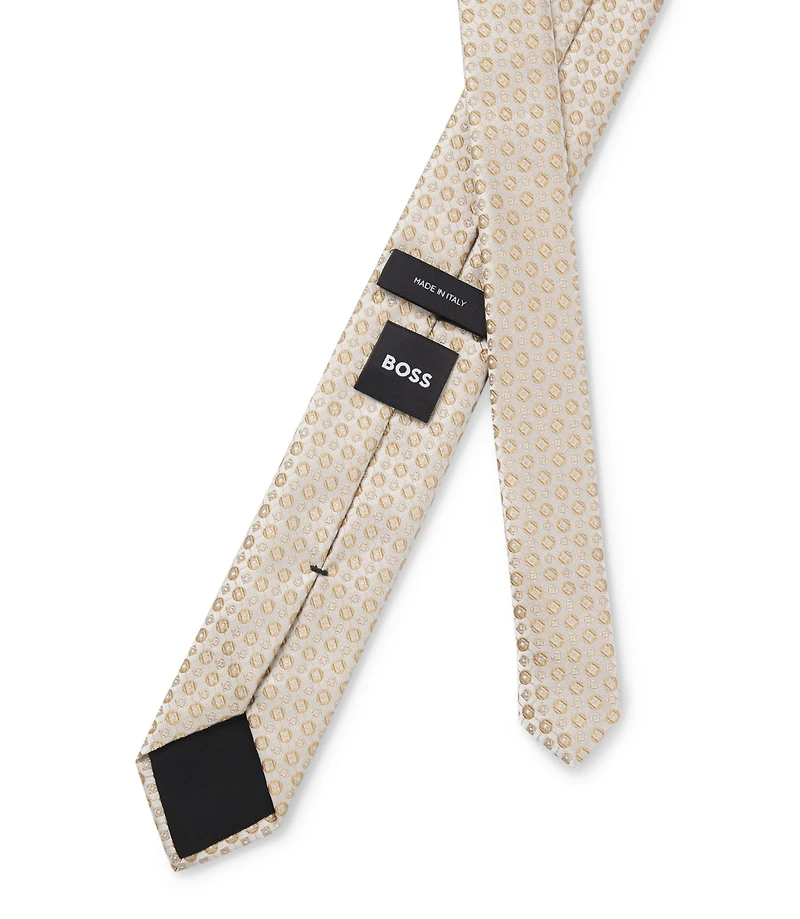 Silk-blend tie with jacquard pattern