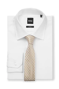 Silk-blend tie with jacquard pattern