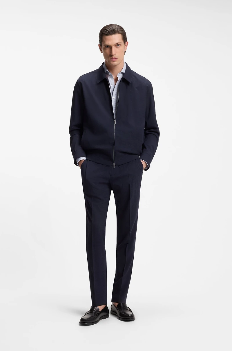 Printed slim-fit shirt performance-stretch jersey