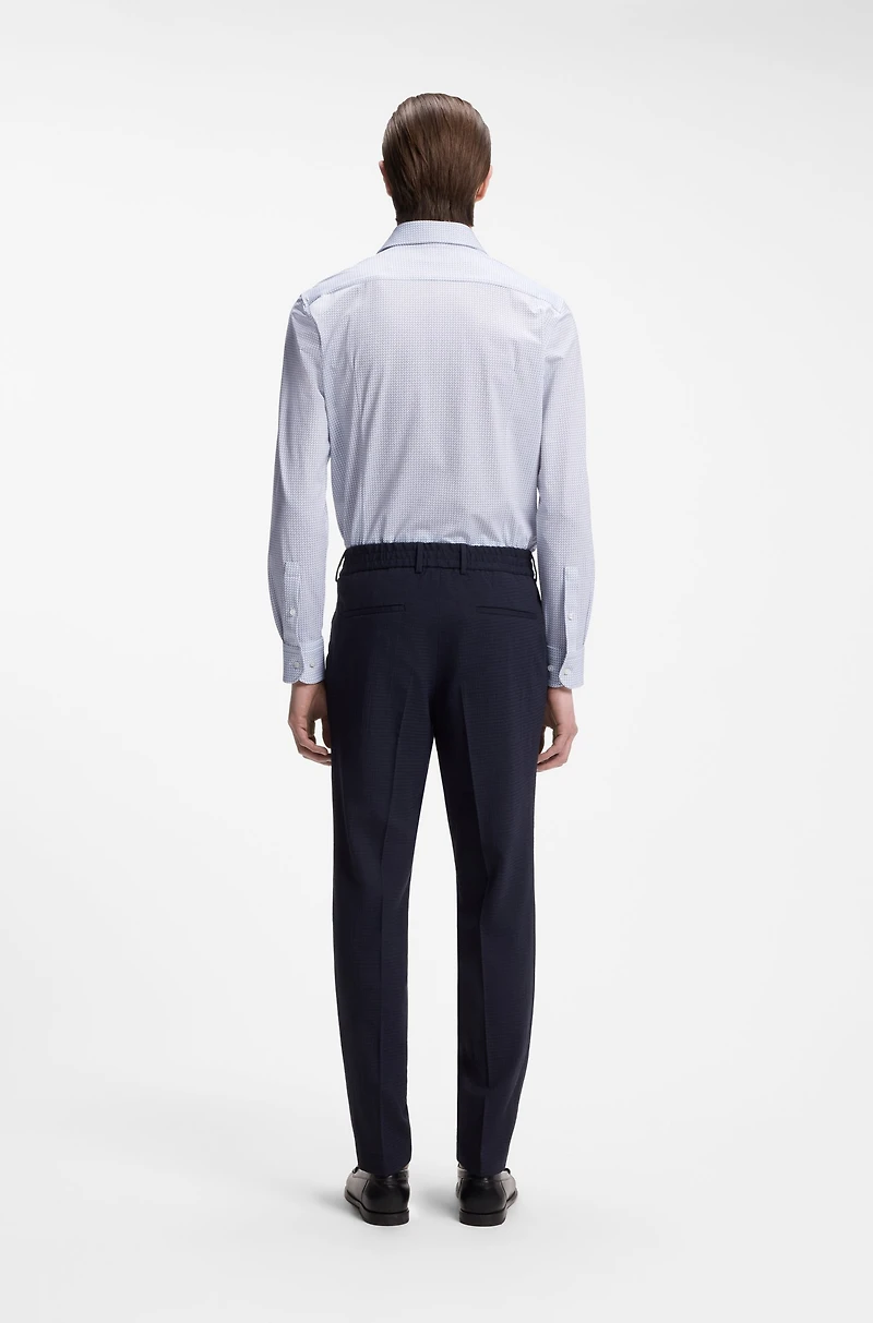 Printed slim-fit shirt performance-stretch jersey