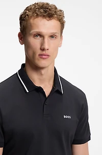 Paddy slim-fit polo shirt interlock cotton