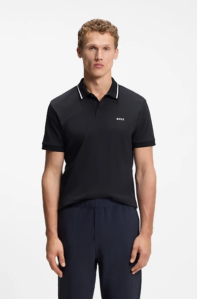 Paddy slim-fit polo shirt interlock cotton