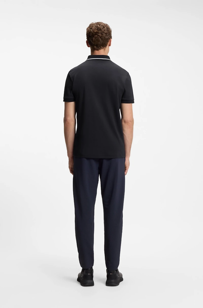 Paddy slim-fit polo shirt interlock cotton
