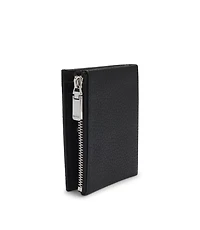 Logo-lettering wallet in grained leather