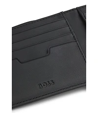 Billfold wallet with silver-tone logo lettering