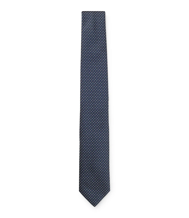 Silk-blend tie with micro pattern