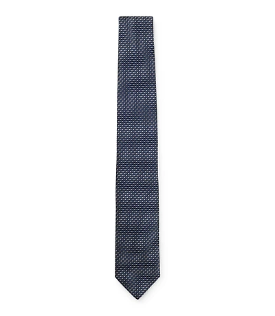 Silk-blend tie with micro pattern