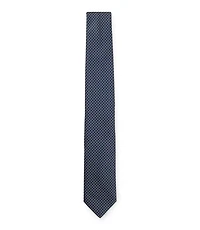 Silk-blend tie with micro pattern