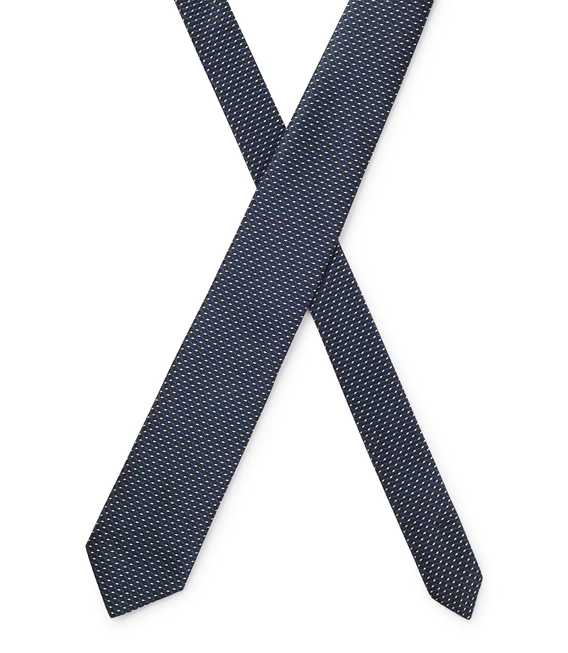 Silk-blend tie with micro pattern