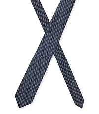 Silk-blend tie with micro pattern