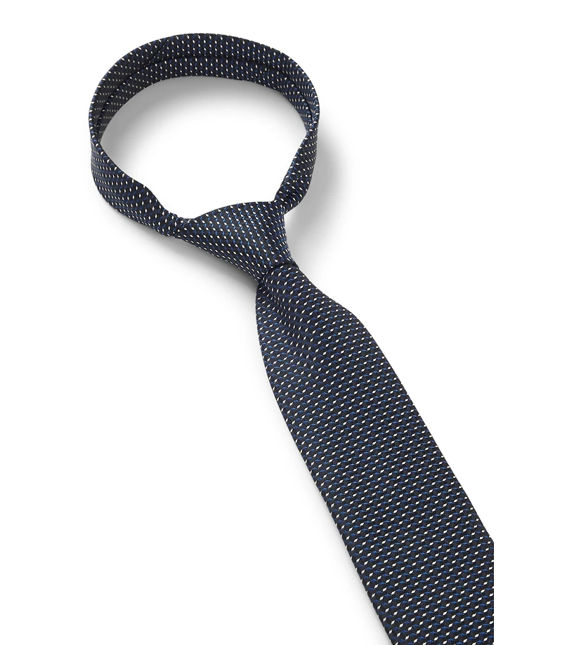 Silk-blend tie with micro pattern