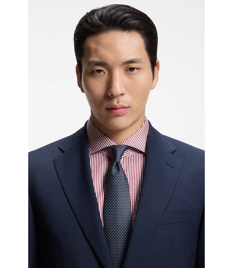 Silk-blend tie with micro pattern