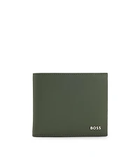 Billfold wallet with silver-tone logo lettering