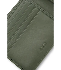 Billfold wallet with silver-tone logo lettering