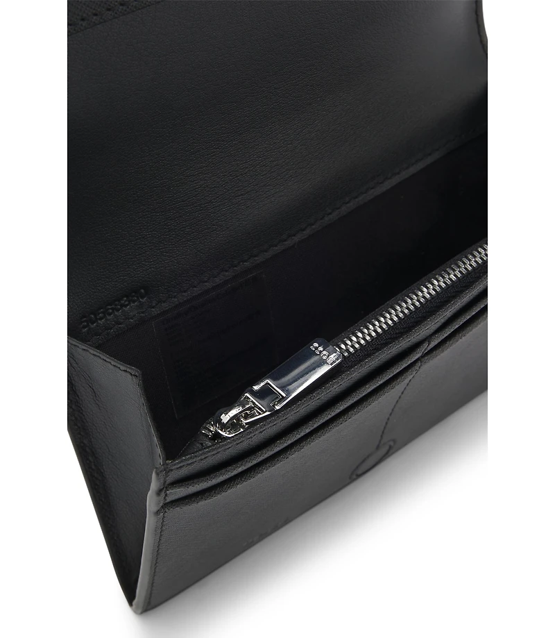 Travel wallet with logo lettering