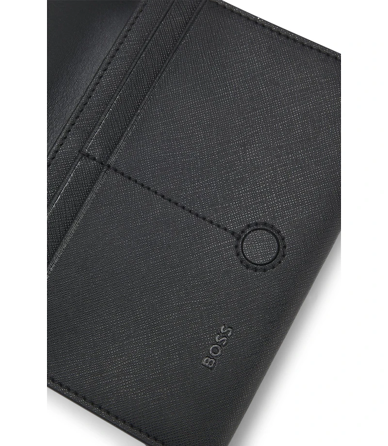 Travel wallet with logo lettering