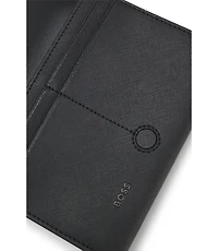 Travel wallet with logo lettering