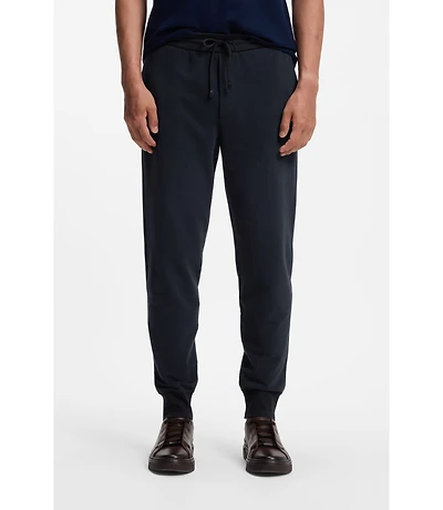Cotton-wool blend pants with Alcantara details