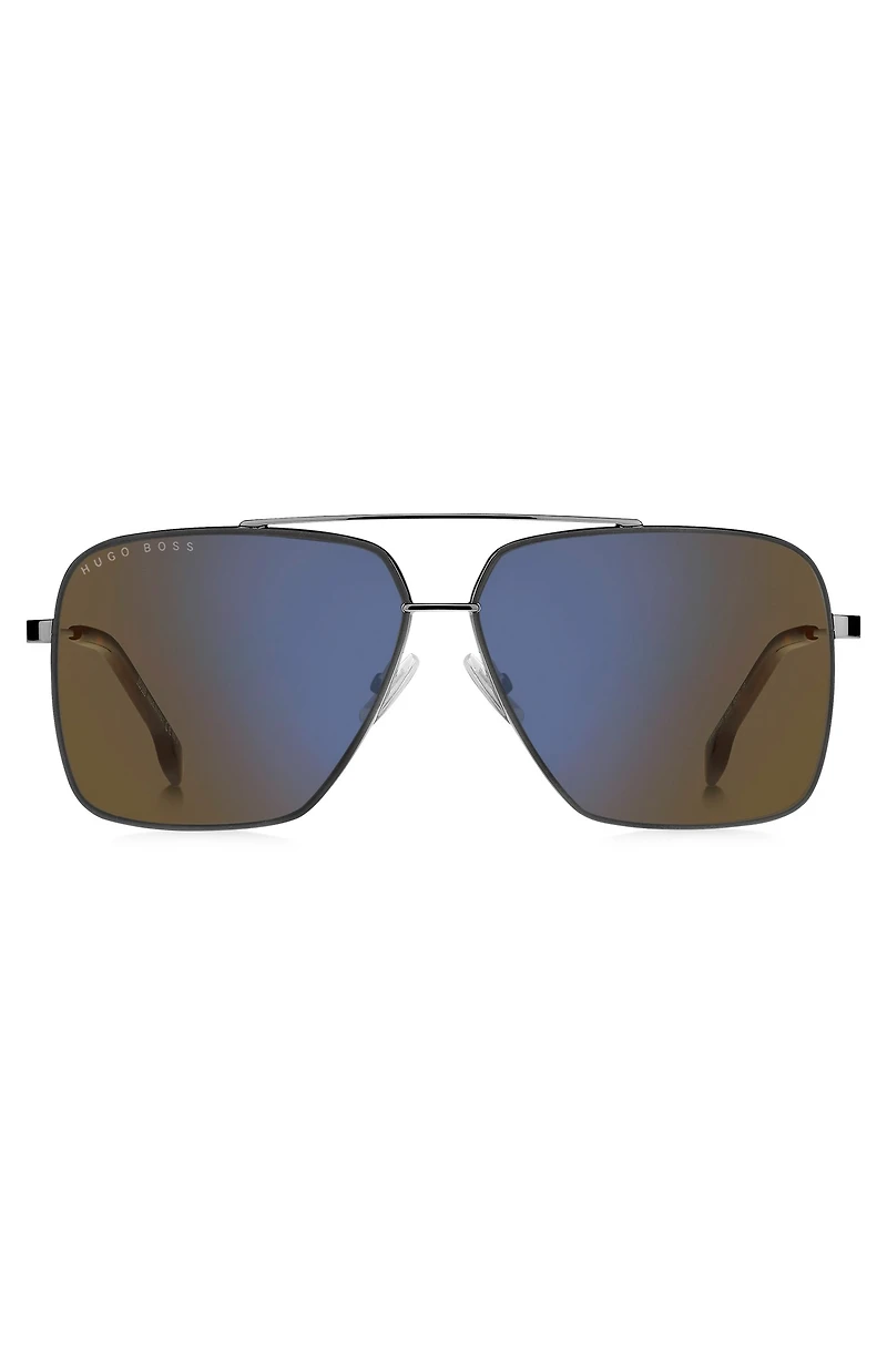 Fork-temple sunglasses with Havana end tips